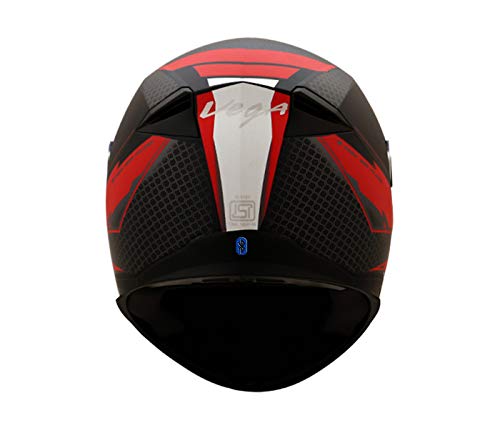 Image of Vega Evo BT Bolder Dull Black Red Helmet- L