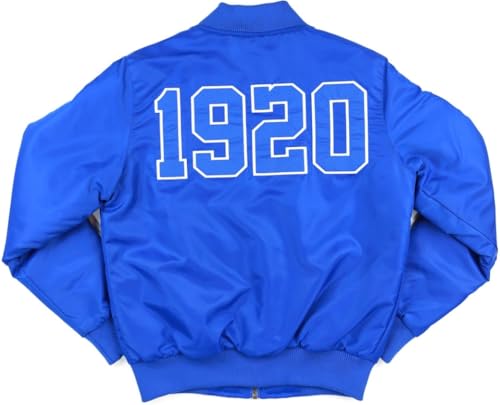 Big Boy Zeta Phi/Φ Beta Divine 9 S1 Bomber Jacket [Royal Blue - S] - ID#717362