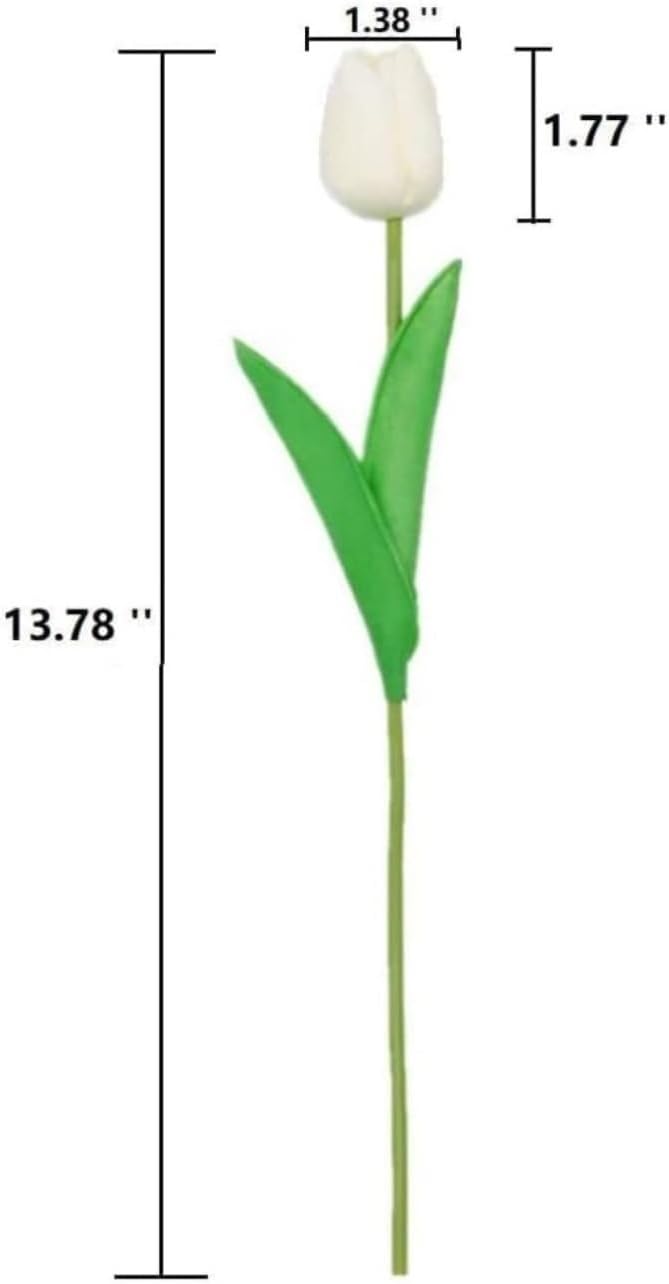 10個 リアルタッチ アーティフィシャルチューリップフラワー アーティフィシャルブーケ ホーム/キッチン/ベッドルーム/フェスティバ