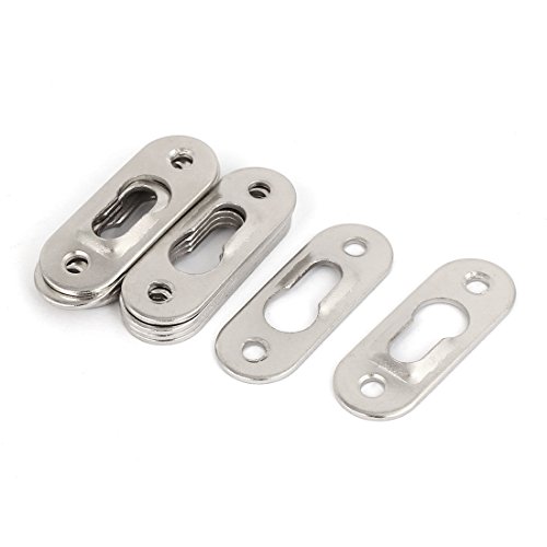 Image of uxcell 42mm x 16mm Wall Hanging Picture Photo Frame Hidden Hooks Silver Tone 10PCS