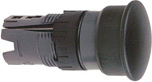 Bouton poussoir coup de poing noir tête champignon pour tableau de commande électrique - 2
