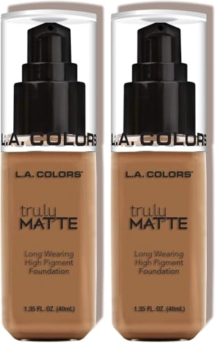 Image of L.A. COLORS Truly Matte Foundation, Deep Tan CLM361 (Pack of 2)
