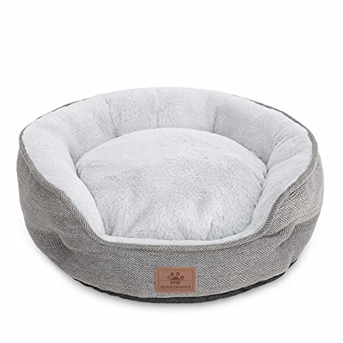 Cat Beds for Indoor Cats,Small Dog Bed,Cuddler Dog Beds,Calming Dog Bed Donut,Soft Anxiety Cozy Pet Beds,Puppy Bed for Small/Medium Dogs Washable Roun