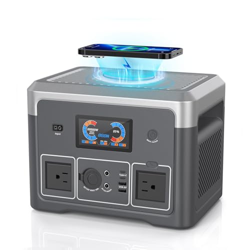 Portable Power Station 600W 665.6Wh LiFePO4 Battery Backup Solar Generator