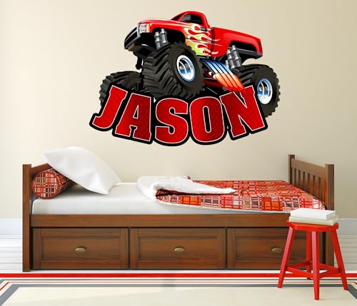 Vinilo Decorativo Personalizable Monster Truck para Pared miniatura 2