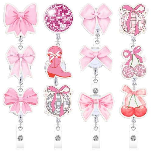 Geyoga 12 Pcs Dental Badge Reel Dental Hygiene Appreciation Gifts Tooth Shaped Badge Holder Retractable with ID Clip for Nurse Week Coworker Office Hygiene Hygienist School Student Friend Graduation
