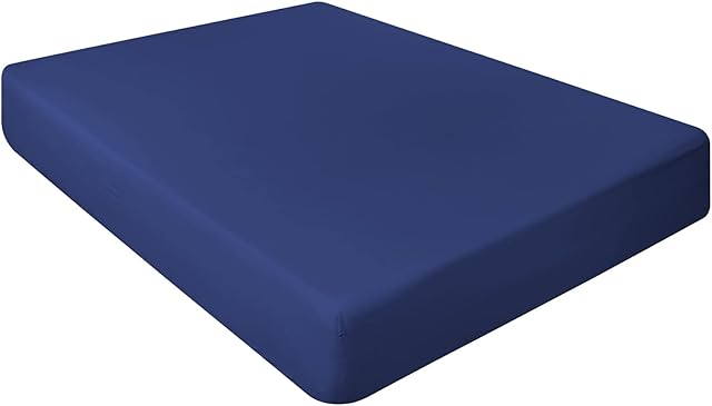 NIYS Luxury Bedding Finest 100% Egyptian Cotton 10"/25CM Fitted Sheets (King, Navy)