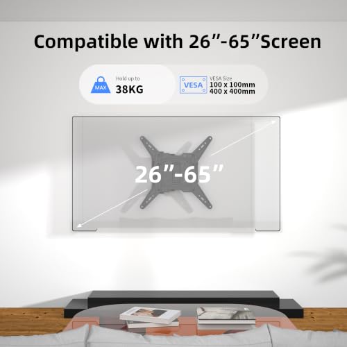 Miniatura 2 de Xinlei Soporte Tv Pared Para Pantallas De 26-55 Pulgadas De Lcd Led Curvos, Soporte Television Pared Con Articulado Y Giratorio, Inclinable Y Rotación, Vesa Máx. 400x400mm Map3