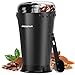 Aigostar Electric Coffee Grinder, Stainless Steel Blade, 200W, 60g Capacity, Cord Storage, Portable & Compact for Coffee Beans, Spice, Nuts, Seeds, Herbs, Black - Breath 30KYI.