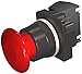 Siemens 52BP2W2A Heavy Duty Push-Pull Unit, 30mm, Red, 1-3/4" Plastic Mushroom Head, 2 Position Maintained, 1NO+1NC Contact, BlackMax, Watertight/Oiltight