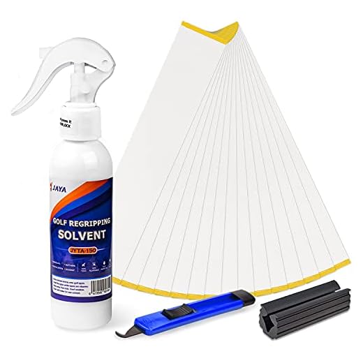 SAPLIZE Golf Grip Kits for Regripping Golf Clubs with 15 Paper-Backed Double Side Adhesive Strips, 5OZ Solvent, Rubber Vise Clamp & Hook Blade Included