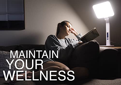 Theralite Aura Qi Light Therapy Sun Lamp - Uv Free 10,000 Lux Light Therapy Lamp, Sunlight Lamp, Therapy Light - Includes Alarm Clock, Phone Charger, Usb Port #TOP5