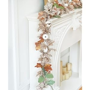 Fall Garland 2Pack Maple Leaf 5.9Ft Farmhouse Harvest Thanksgiving Home Autunm Decoration Fall Decor Fall Garland 2Pack Maple Leaf 59Ft Farmhouse Harvest Thanksgiving Home Autunm Decoration Fall Decor