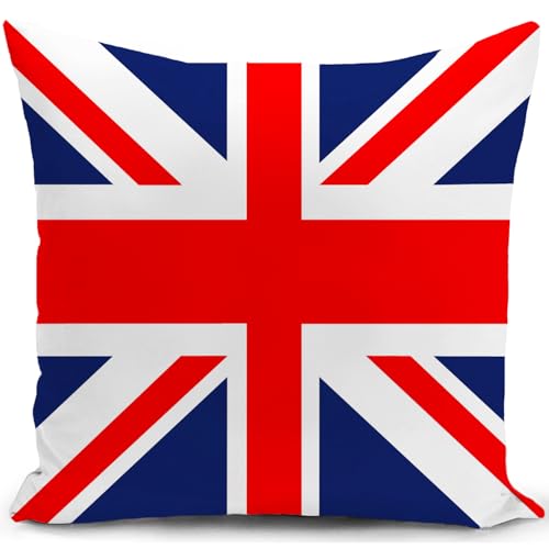 HUASHUZI Housse de Coussin canape Decoration Salon Union Jack Cadeau Femme Housse Coussin pour canapé 45x45 cm Chambre Deco Exterieur decoratif