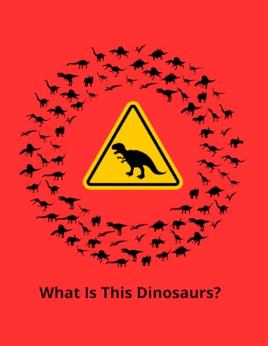 What Is This Dinosaurs?: Wide Ruled Notebook With A Red Cool Circle With Little Dinosaurs And T-Rex In The Middle. For Kids, Teens,And Students Cute Journal Perfect Gift For Dinosaur Lovers