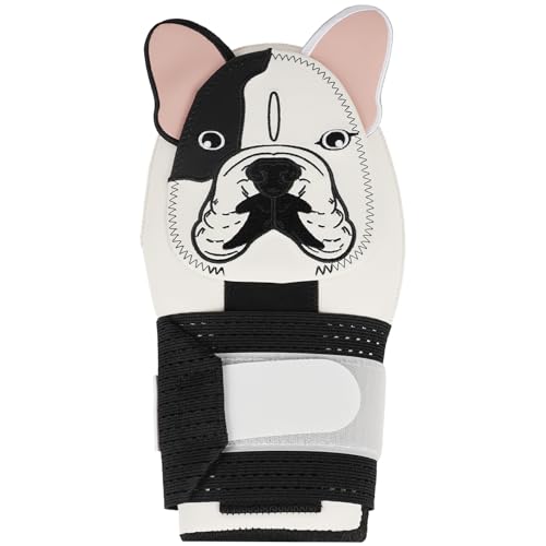 Big Crazy Baseball Sliding Mitt Youth and Adult, Drippy Drip Accessory, Flexible Breathable Durable, Funny Design Beer Bear Ice Cream Cow (Bulldog-L/Ages 12+)