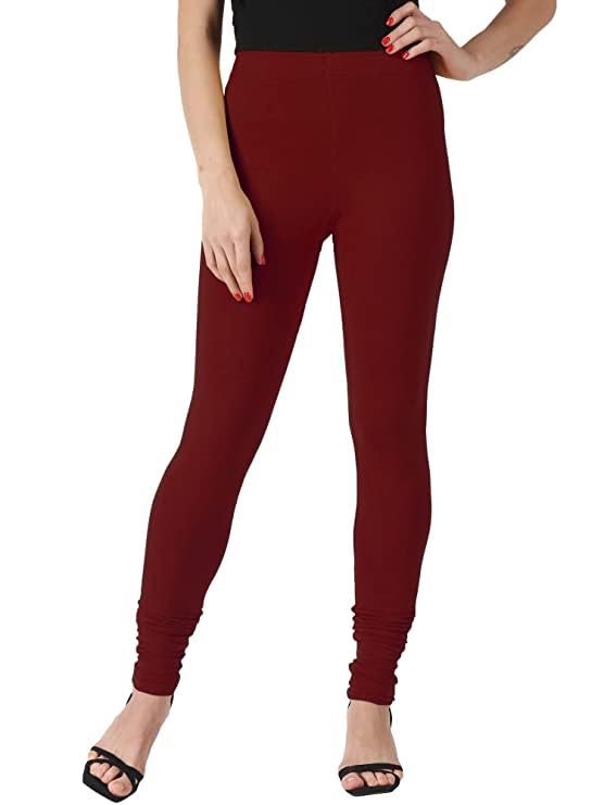 Image of Ultra Soft Cotton Slim fit Solid Color Attractive Casul wear Leggings for Womens - Pack of 2 pcs
