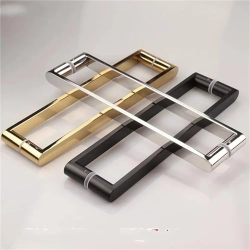 Poignée de porte en verre carrée R-84613 anti-corrosion en acier inoxydable 304 Or Rose