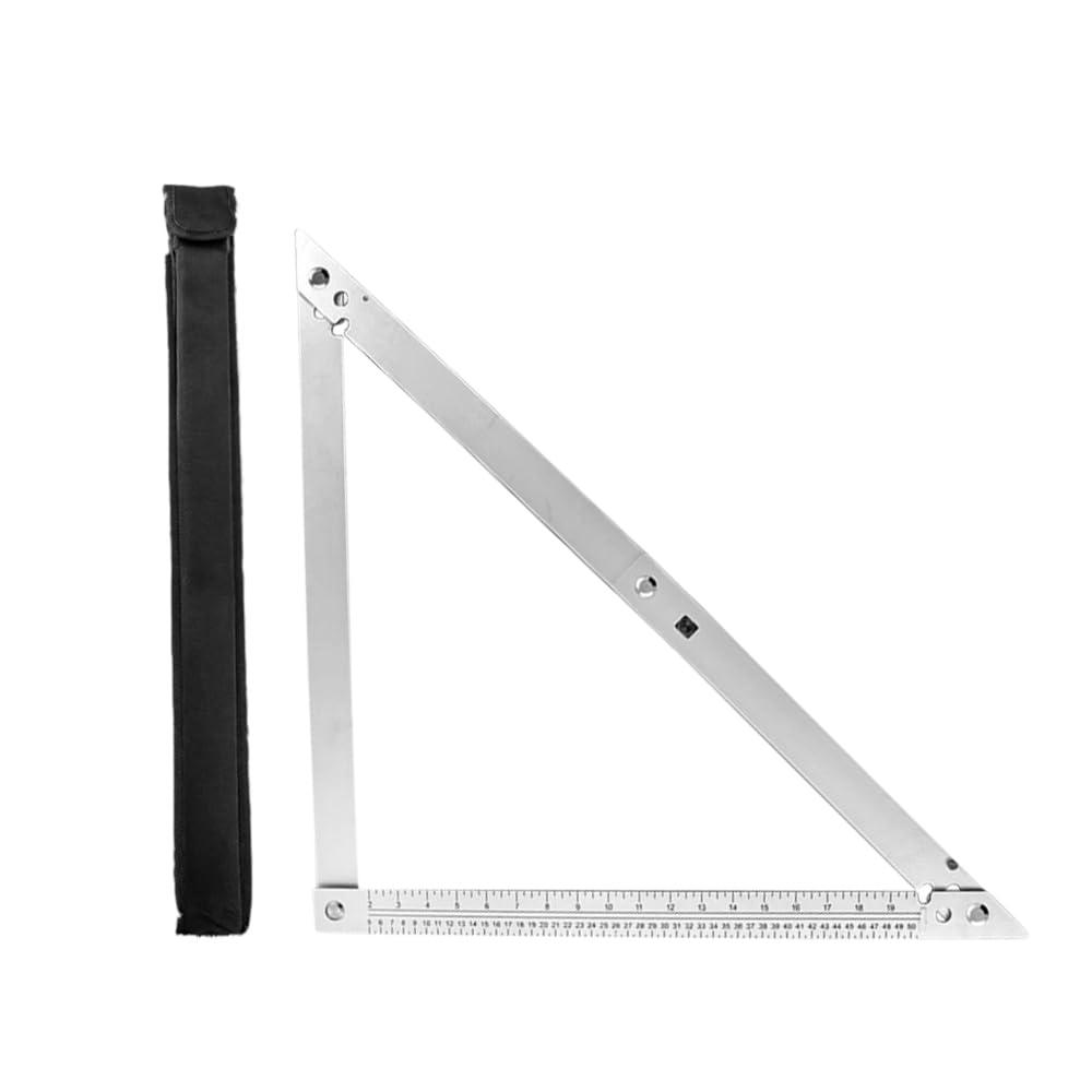 Bauwinkel 600 x 600 x 840mm, Maurerwinkel mit Aufbewahrungstasche, Bauwinkel Klappbar mit Skala für Ziehen, Tischlerarbeiten