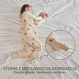 Mosebears 2,5 TOG śpiwór niemowlęcy z nóżkami – bawełniany worek do spania dla dzieci, różne rozmiary, na jesień i zimę, koc do noszenia