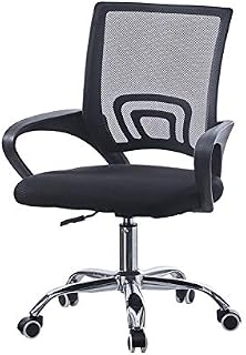 OFCASA Desk Chair Computer Chair with Arms Black Height Adjustable Padded Office Chair on Wheels Ergonomic Mesh Swivel Chair for Desk Home Office
