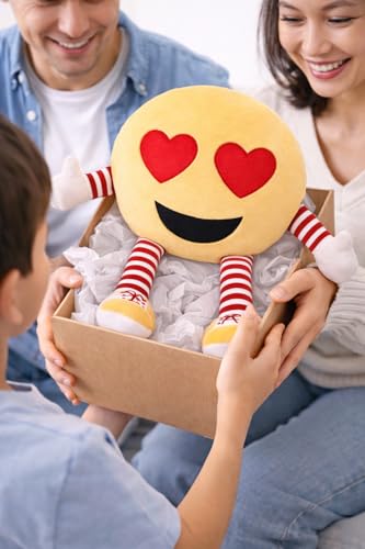 Image of Fun4you Plush Pillow Soft Toy for Kids - Cute Heart Eyes Cushion, Soft Stuffed Pillow Toy for Bed Sofa Room Decor, Gift Toy for Boys Girls (30 CM)