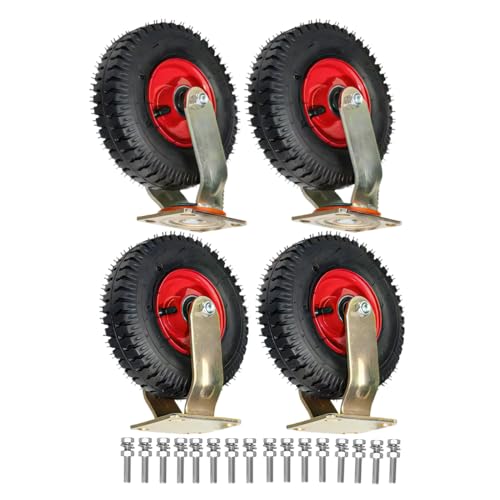 Roues gonflables de brouette 8 et 10 pouces increvables silencieuses pour chariot jardin