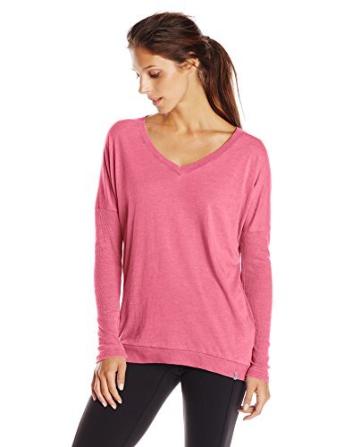 Andrew Marc Sport Women's Marc New York Performance L/s Deep V-Neck Tee