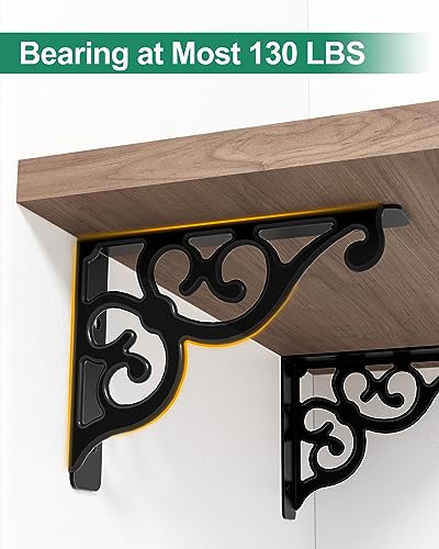 Smatto S533-3 Floating Shelves, Rustic Brown Wall Shelves thumb #3