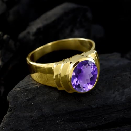 Image of 55Carat Choose Your Color Natural Birthstones 18 K Gold Plated Ring Bold Statement Jewellery Sizes 4-13