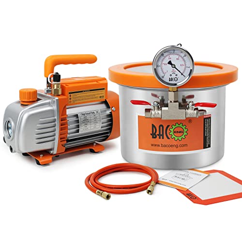 BACOENG 1.5 Gallon 3.6 CFM Tempered Glass Lid...