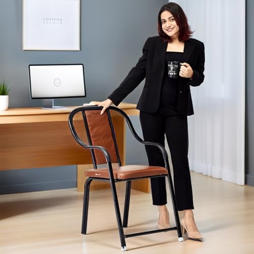Image of Comfortable Garden /Lawn /Home /Office /Visitor /Study /Computer /Student /Back Support /Work from Home Study Chair (1, Brown)