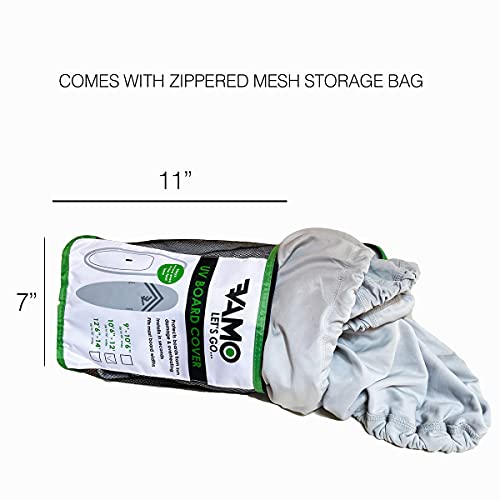 Vamo Stand Up Paddleboard 4-Way Stretch, Uv Board Cover For Paddleboards, Kayaks And Surf Boards (Paddleboard Not Included) (Gray, 12'6-14') #TOP4