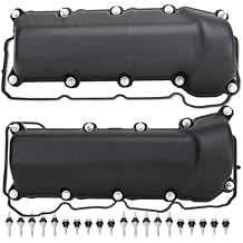 Valve Cover Set Compatible with Dodge Ram 1500 Durango Dakota Nitro Jeep Commander Grand Cherokee Liberty 3.7L V6 2002-2012 Replace 53021937AC 53021938AB