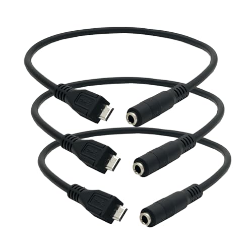 Seadream 3Pack Micro USB a Jack 3.5mm Audio 30 cm