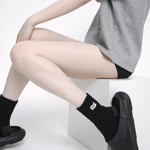 Athletic Printed Gym Socks Unisex - Athletic Socks, Black Comfort and Fit for Sports and Streetwear,2