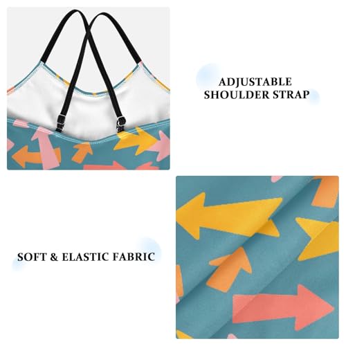 senya Girls Swimsuits One-Piece Swimwear Tie Bathing Suit Beach Summer Round Neck 7-8T Arrow Pattern3