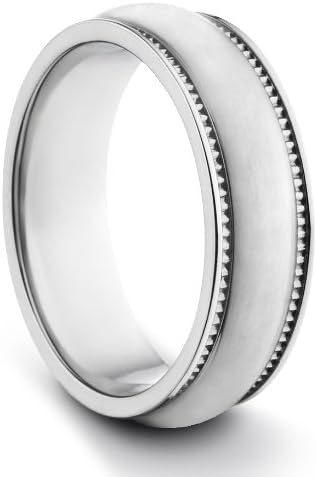 6MM Titanium Ladies/Mens/Unisex Classic Styled Brushed & Polished Comfort Fit Wedding Band Ring (Available Sizes H - V)