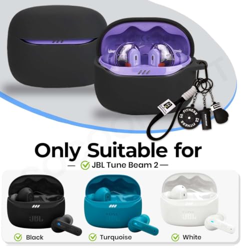 Image of Silicone Case Cover for JBLL Tune Beam 2 (Boxing Lanyard (Black))