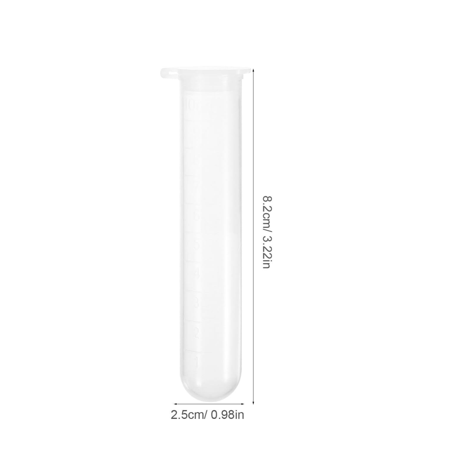 Cabilock 50pcs Scientific Test Tubes Plastic Storage Vials Lids Leakproof Compact for Lab Use