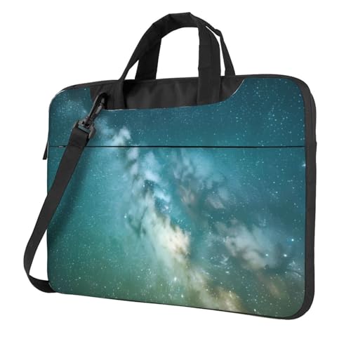 Housse ordinateur portable 15.6 avec poche et bandoulière anti-rayures motif ciel noir