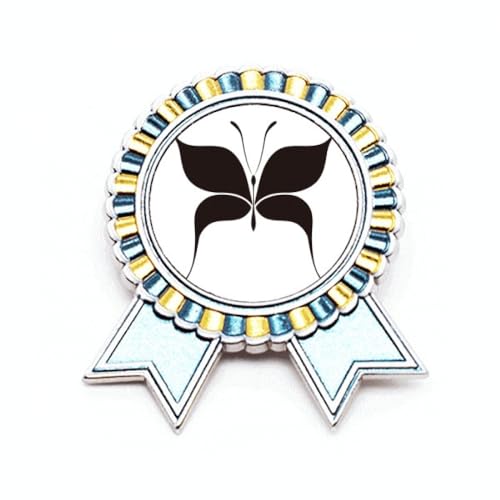 Broche fée noire Art déco en métal accessoire tendance pour veste de costume taille M