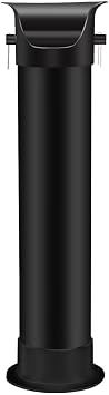 Knock Box for Espresso Grounds, Espresso Coffee Kitchen Tool, Home and Commercial Use Knockbox with Removable Non-Slip Base, Coffee Grind Collection Dump Bin,Black