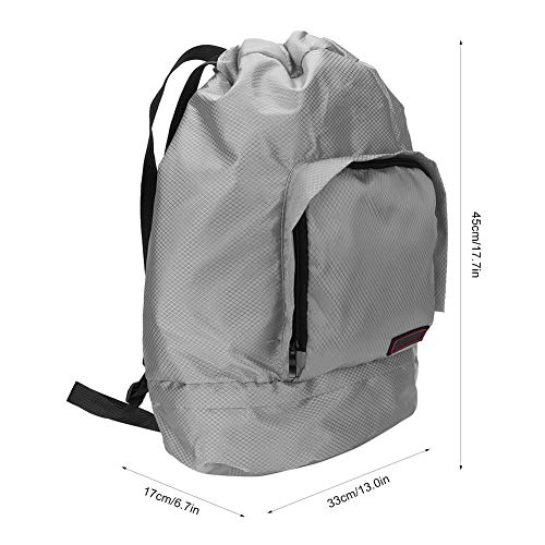 Ichiias Mochila esportiva de grande capacidade, prática à prova d'água para escola em casa (cinza)