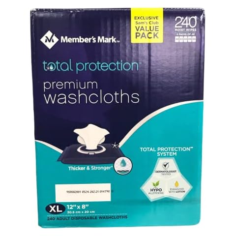 Member's Mark Adult Washcloths (240 ct.) 5 Packs of 48 Cover