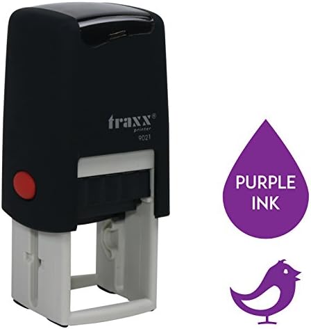 Traxx 9021 Loyalty Card Self Inking Rubber Stamp Business Cafe Coffee Shop *A Black Coffee Bean Design*
