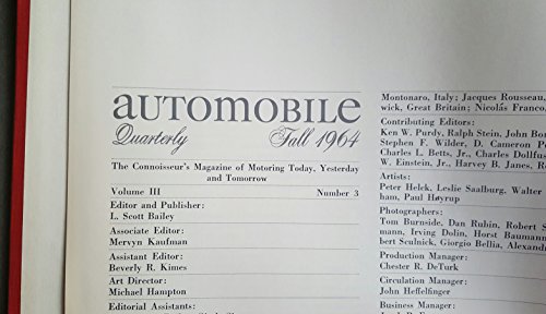 Automobile Quarterly, Vol. 3 No. 3 B000CCYN6S Book Cover