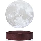 VGAzer Levitating Moon Lamp.Floating and Spinning in Air Freely with Luxury Wooden Base and 3D Printing LED Moon Light Colors,for Unique Gifts,Room Decor,Night Light,Office Desk Tech Toys -6 Inch