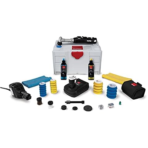 Detail King Rupes Nano Long Neck I-Brid Kit - Compounds - Microfiber Towels - Foam Pads - Battery Charger - Rupes Polisher Case & More Cover