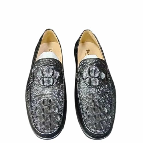 Authentic True Crocodile Skin Men's Casual Soft Moccasins Shoes Genuine Exotic Alligator Leather Male Chic Slip-on Flats